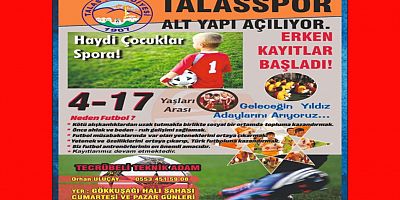 Talas’ta Altyapı Seçmeleri Başlıyor