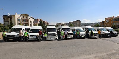 Talas’ta Okul Servisleri Dezenfekte Ediliyor