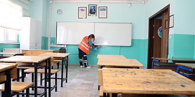 Talas’taki Okullarda ‘Yüzyüze Eğitim’ Temizliği