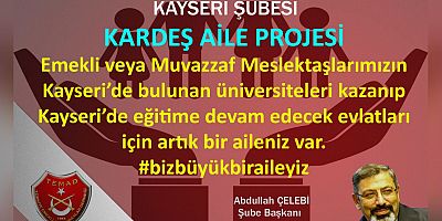 TEMAD Kayseri Şubesinden Örnek Proje