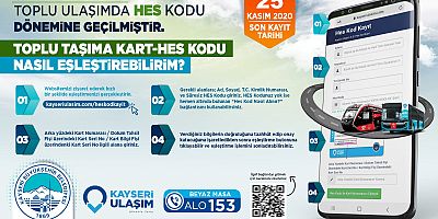 Toplu Ulaşımda Hes Kodu Eşleştirmede Son İki Gün!