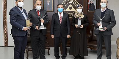 TÜBİTAK ve TÜBA’dan Ödül Alan Öğretim Üyeleri Rektör Çalış’ı Ziyaret Etti