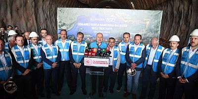 Ulaştırma ve Altyapı Bakanı Karaismailoğlu: Osmaneli-Yenişehir-Bursa-Balıkesir Hızlı Tren Projesinde T04 Tünelinde Işığı Gördük