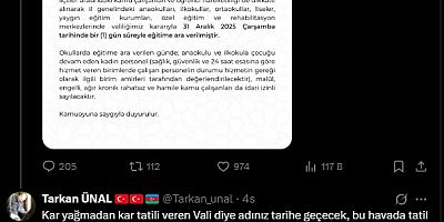 Vali Çiçek'ten Kar Tatiline Tepki Veren Vatandaşa; Sen Benim Yerimde Olsan Ne Yapardın
