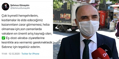 Vali Günaydın: “Eş Dost Ziyaretlerine Ara Verelim”