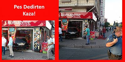 Virajı Alamayan Sürücü Otomobil ile Dükkana Girdi!
