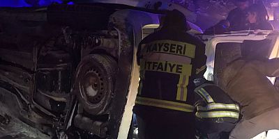 Yahyalı’da Hafif Ticari Araç Şarampole Devrildi: 4 Yaralı