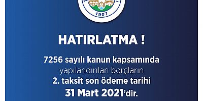 Yapılandırma 2. Taksitte Son Günler