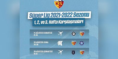 Yukatel Kayserispor’un İlk 3 Hafta Maç Programı Belli Oldu
